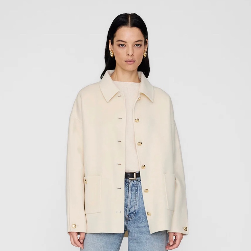 Anine Bing Luca Jacket Ivory XS NWT